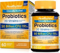 NewRhythm Probiotics 50 Billion CFU 20 Strains, 60 Veggie Capsules $16.99