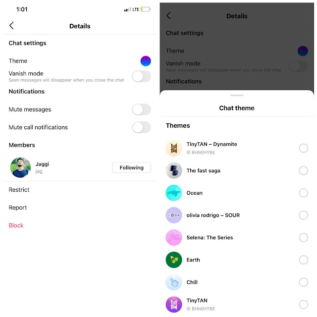 How to Change Chat Background Theme on Instagram