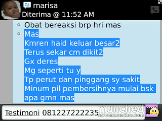 TESTIMONI OBAT PELANCAR HAID