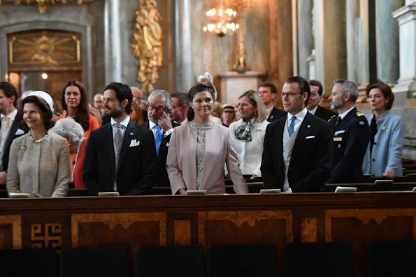 Sweden Royals attend 'Te Deum' service at the Royal Chapel.Sofia Hellqvist, Lina Hellqvist, Sara Hellqvist, Erik Hellqvist, Marie Hellqvist