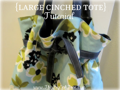 {Large Cinched Tote} Tutorial
