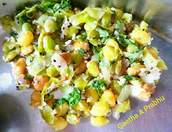 Cooking With Geetha: JEEVI THORI UPKARI/ Green pigeon peas