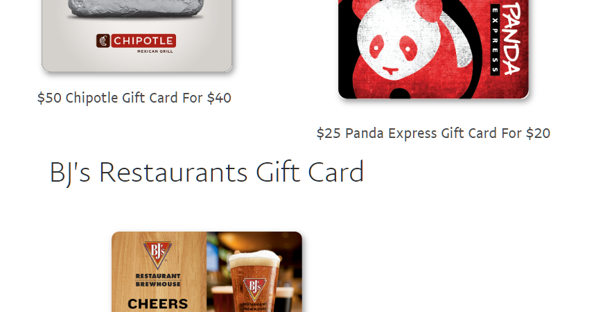 Restaurant Gift Cards On Sale 50 Chipotle Gift Card 40