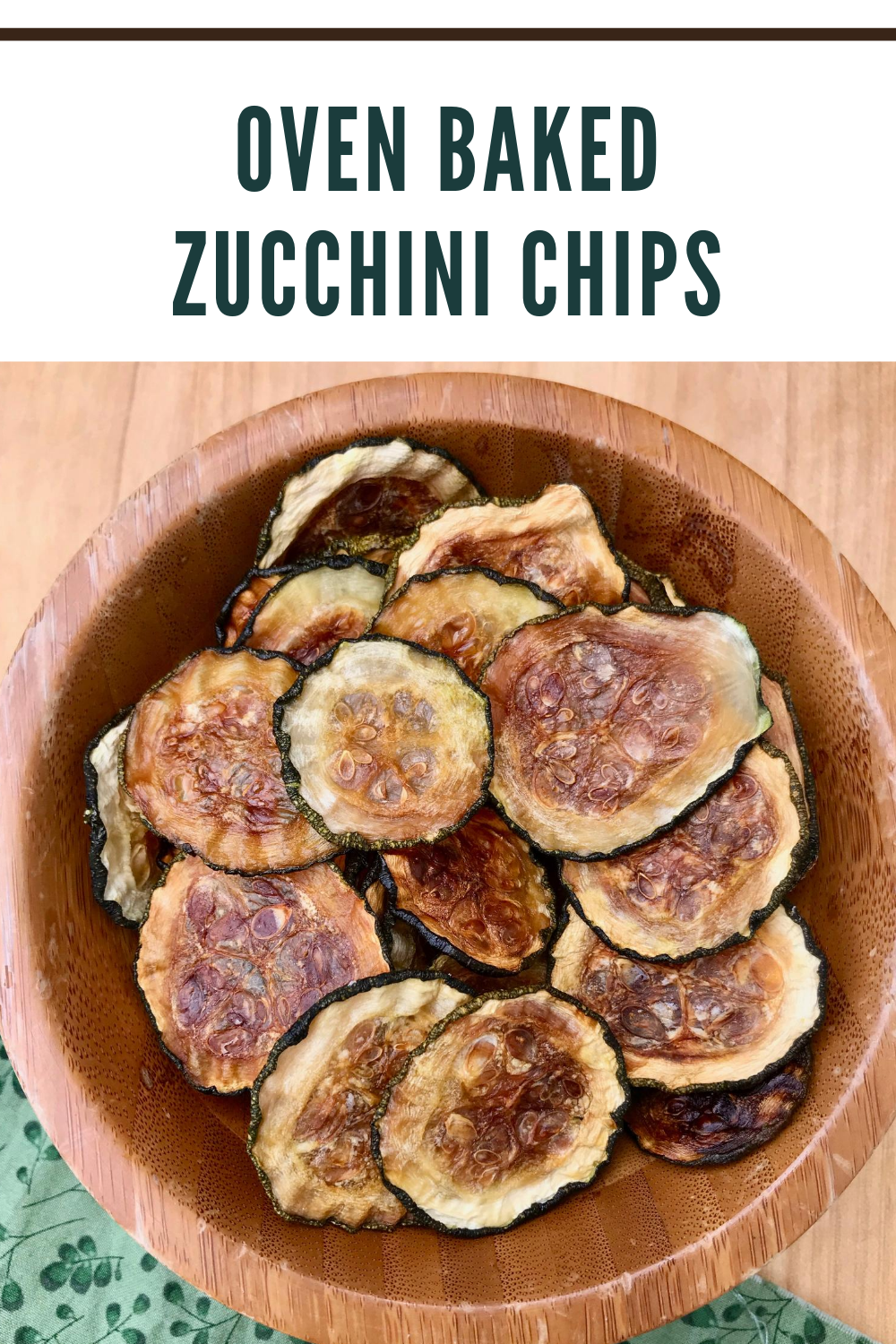 Savory Moments Oven baked zucchini chips