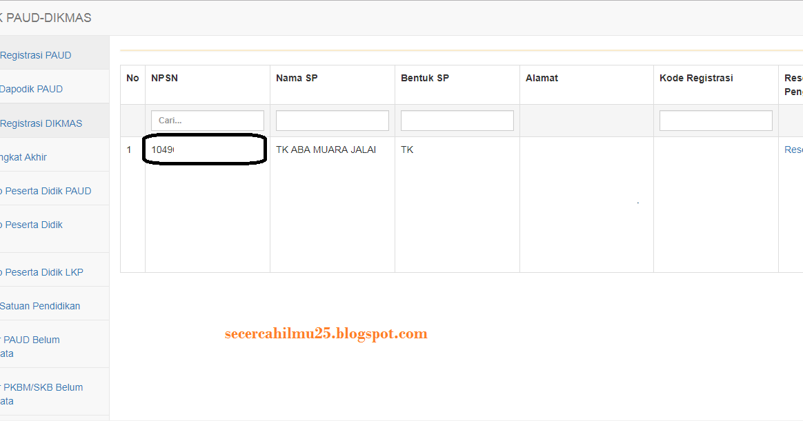 Cara Mengetahui Npsn Sekolah Melalui App.PaudDikmas