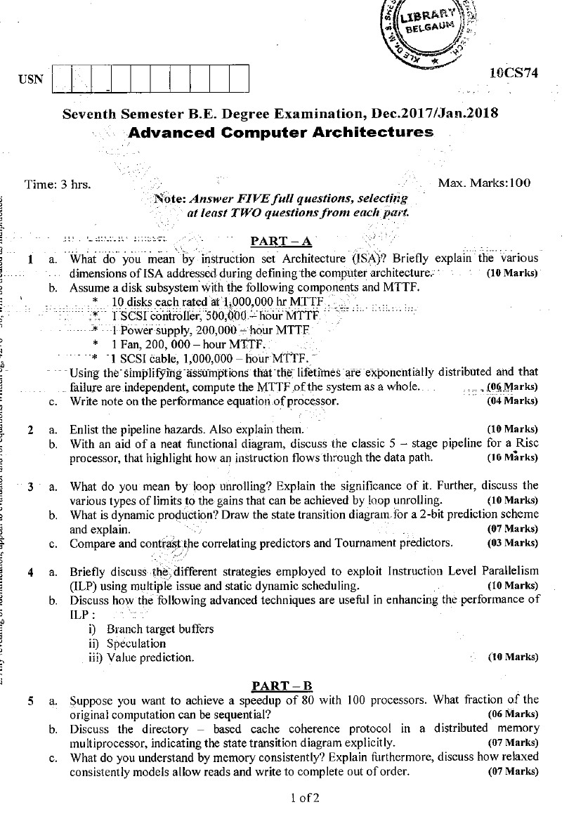 Visvesvaraya Technological University B.E. COMPUTER SCIENCE (CBCS ...