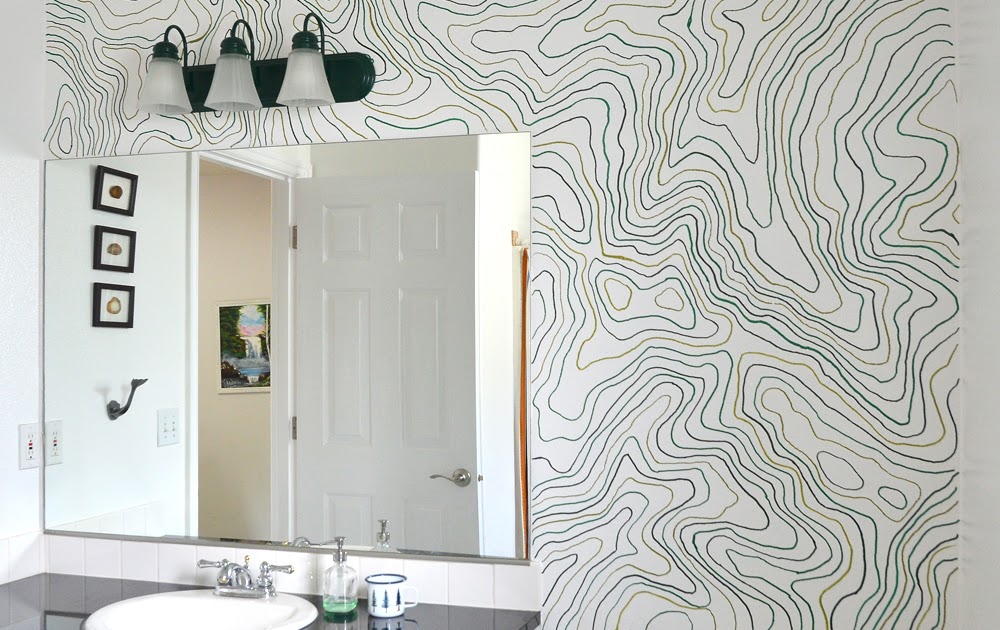 DIY Topography Wall Mural - Sisters, What!