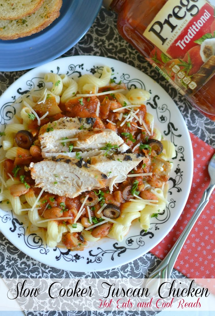 Slow Cooker Tuscan Chicken with Pasta