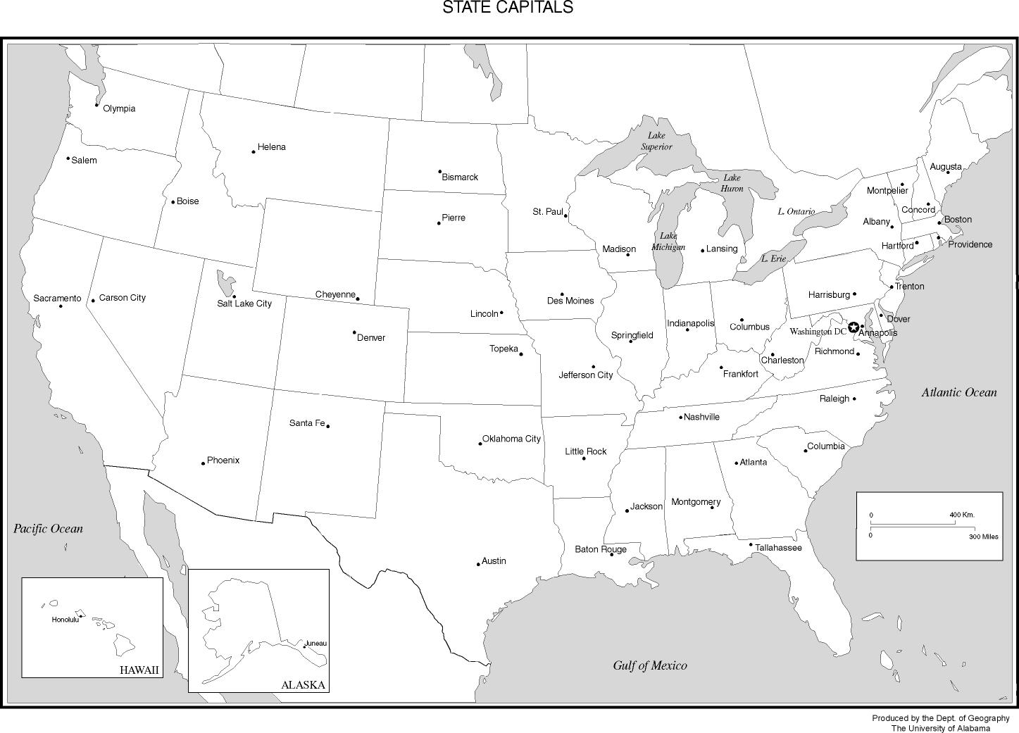 printable map of usa