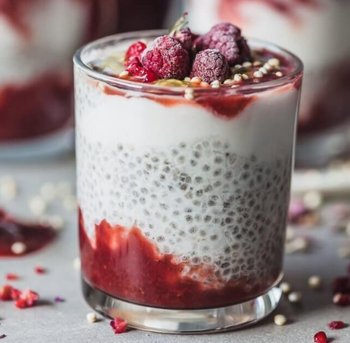 Strawberry Coconut Chia Pudding #healthy #diet