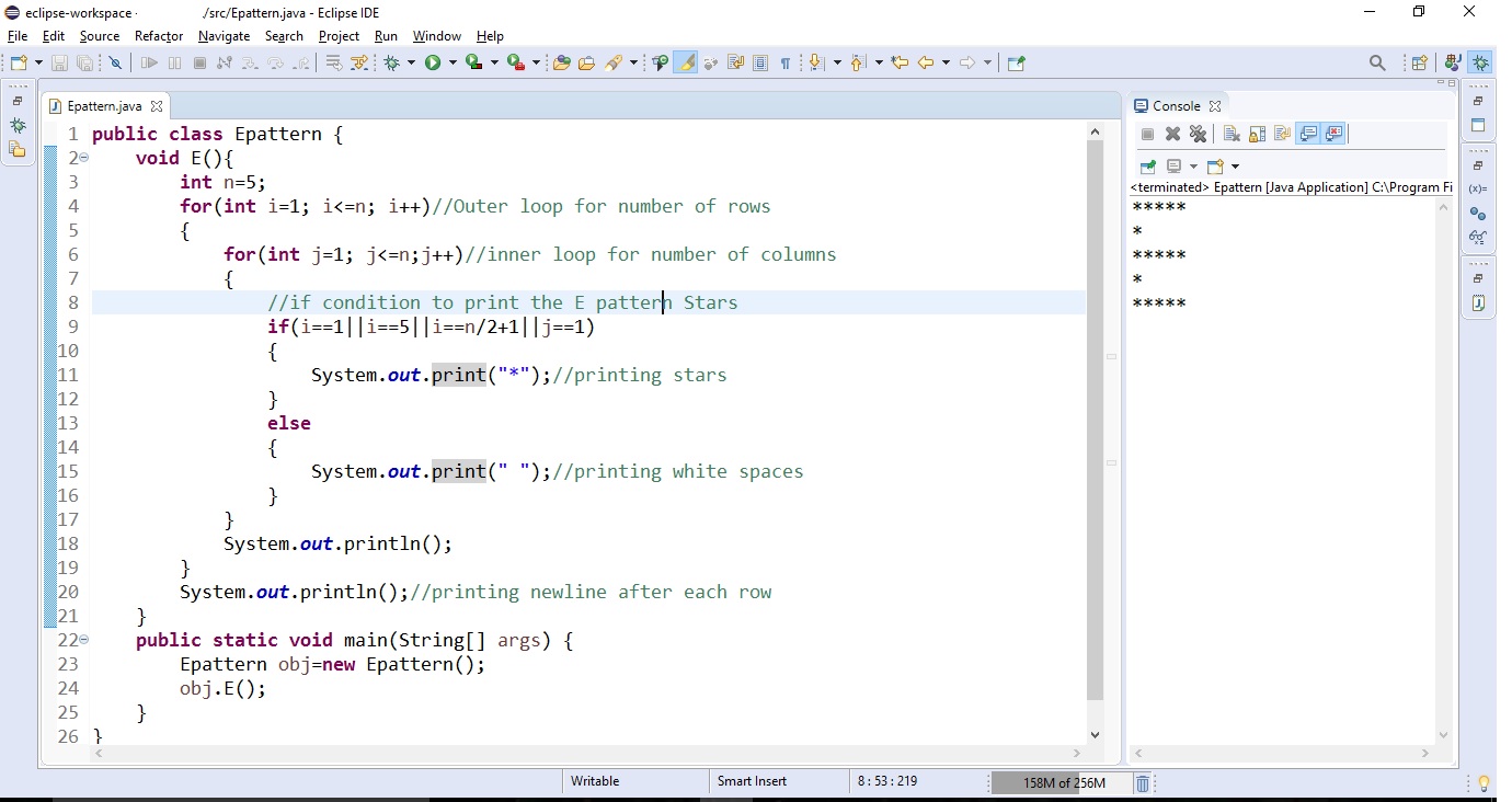 Basic Java Programs: E