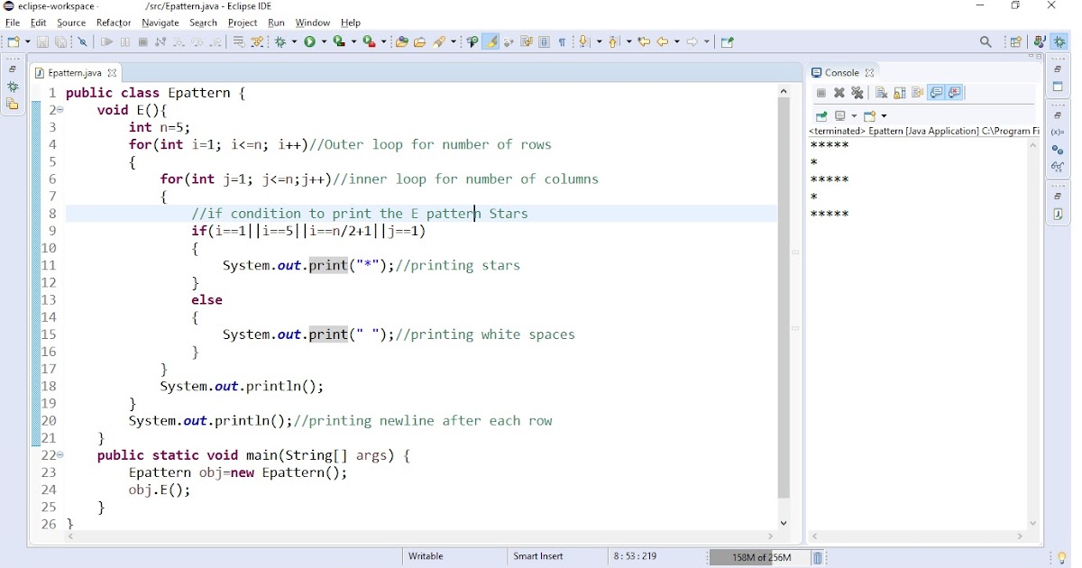 Basic Java Programs: E