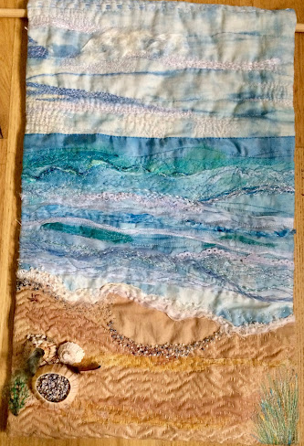 Sew Stitch Knit: Finished my seascape wallhanging!!!