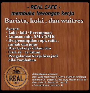 Lowongan Kerja di Real Cafe Makassar - LOKER LOWONGAN KERJA