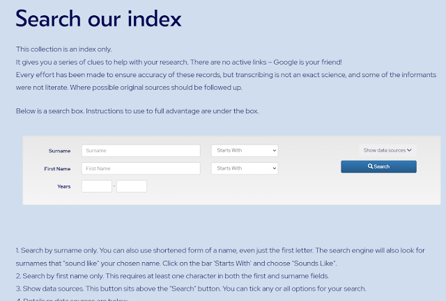 Search index page