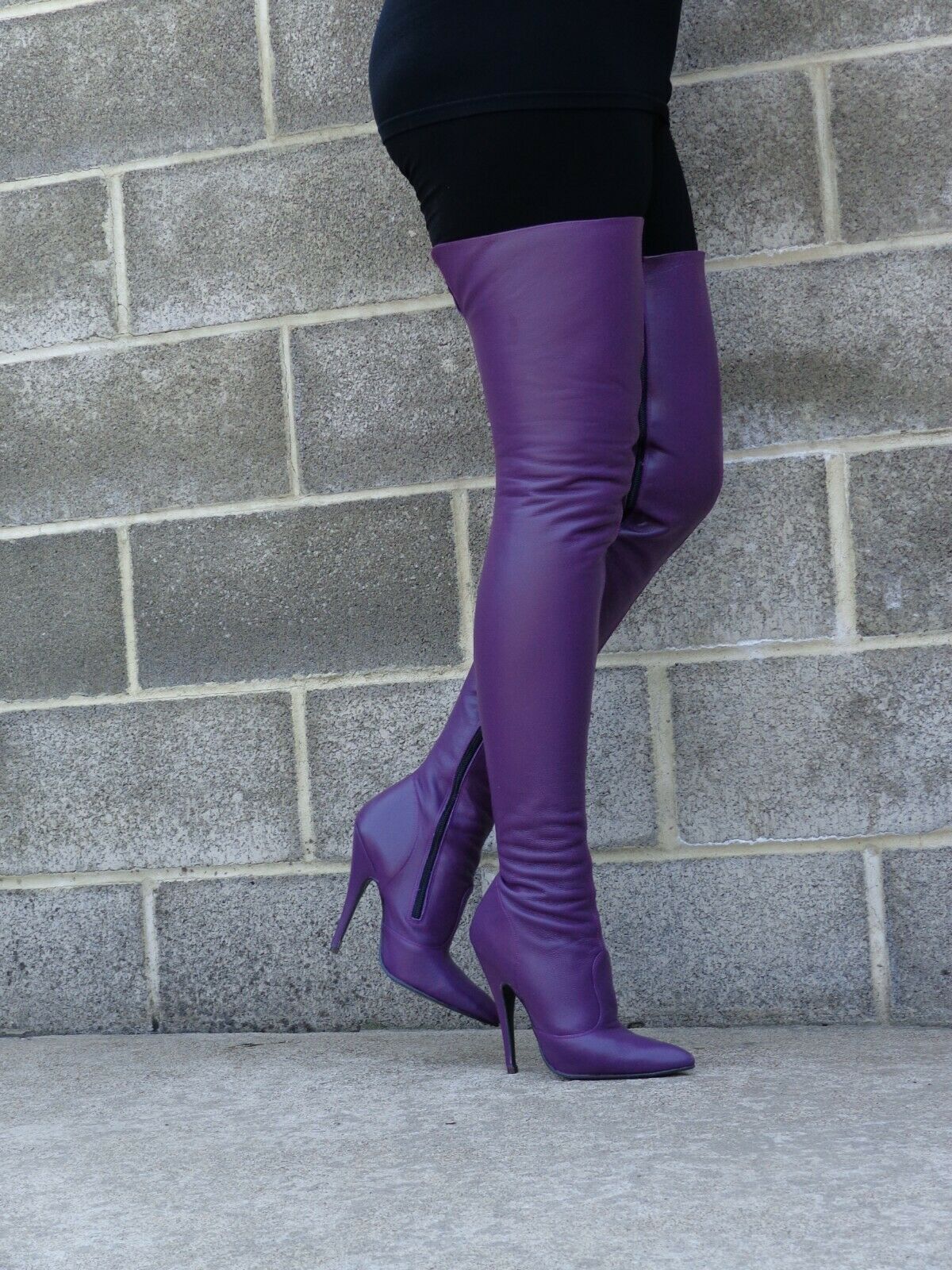 purple boots ebay