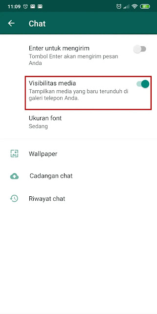 menampilkan foto wa di galeri