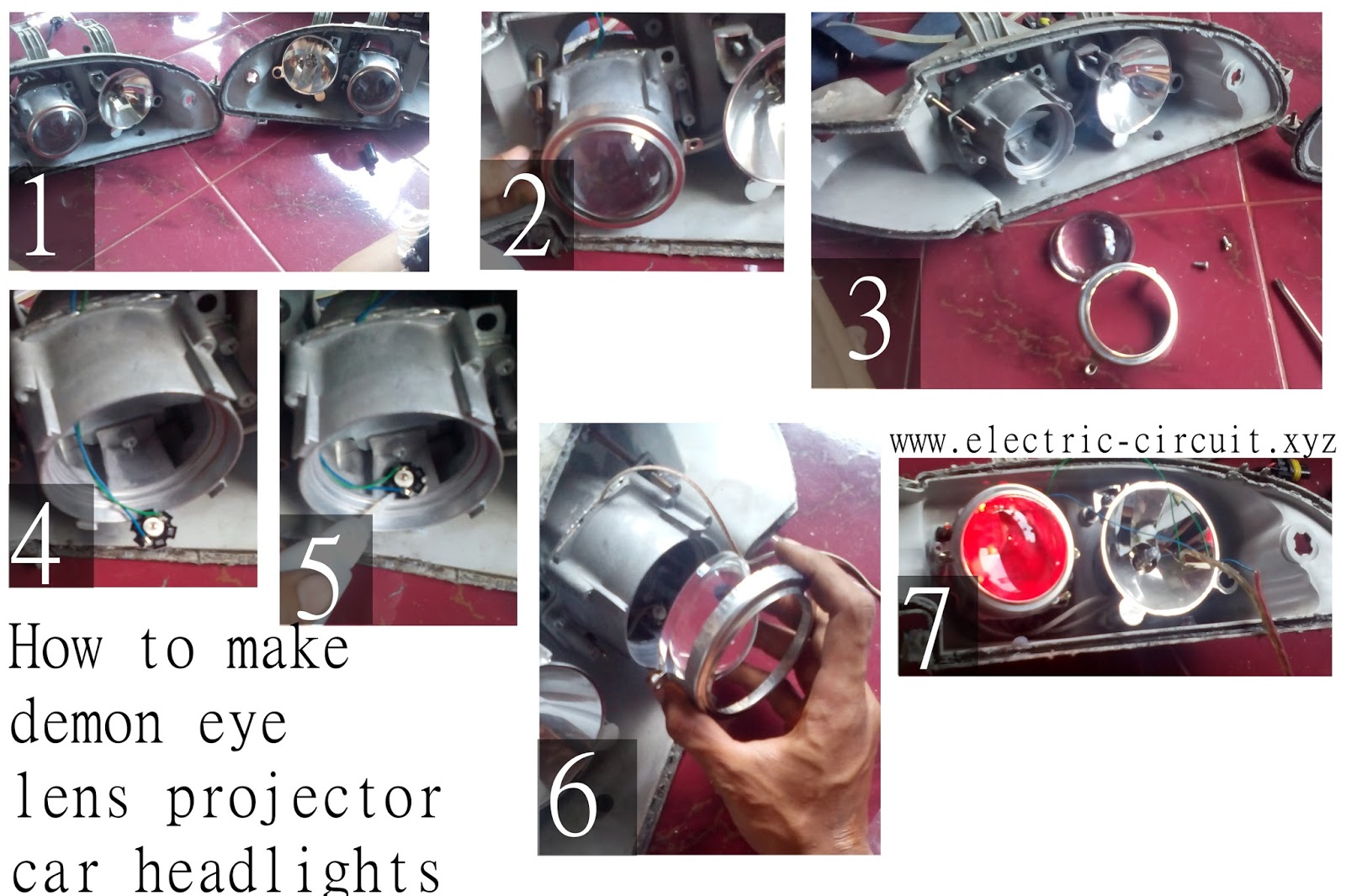 How to Make Demon Eye on Lens Projector - Electronic Circuit