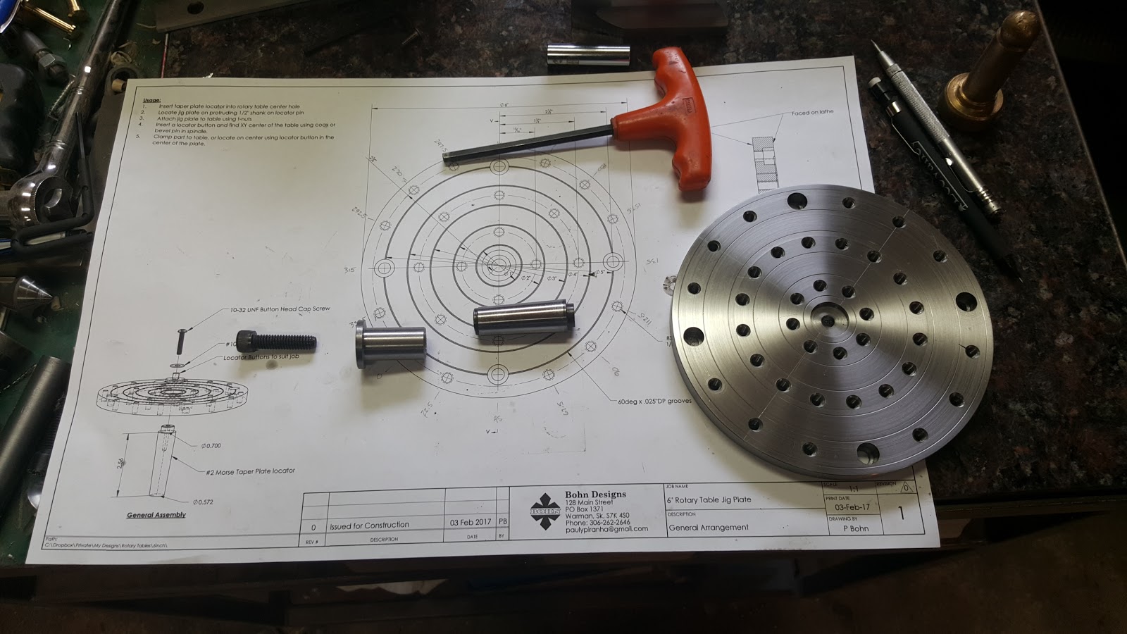Bohn Designs Rotary Table Jig Plate