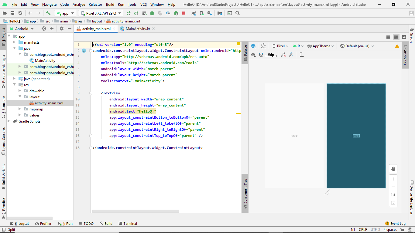 Android-er: How to display layout xml in code view, for Android Studio 