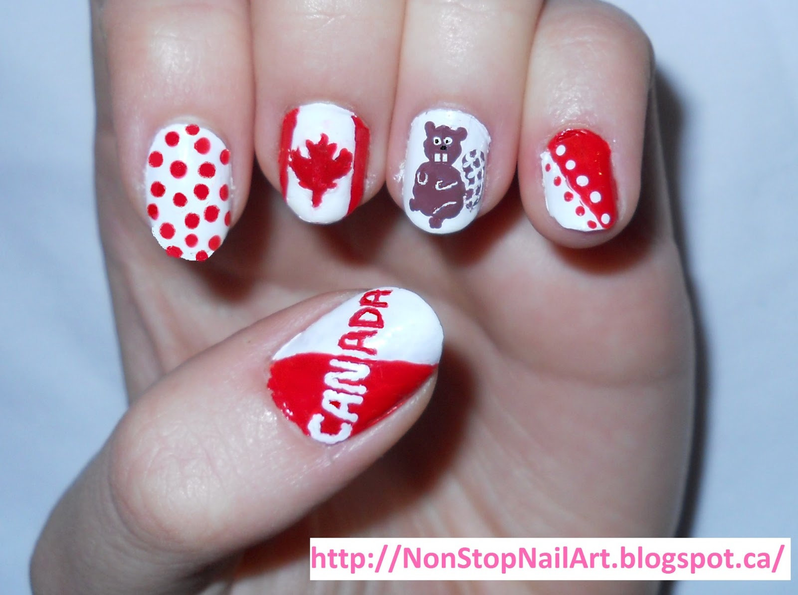 Canada Day Ombre Toe Nails - wide 5