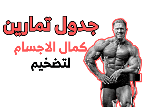 جدول تمارين كمال الاجسام 