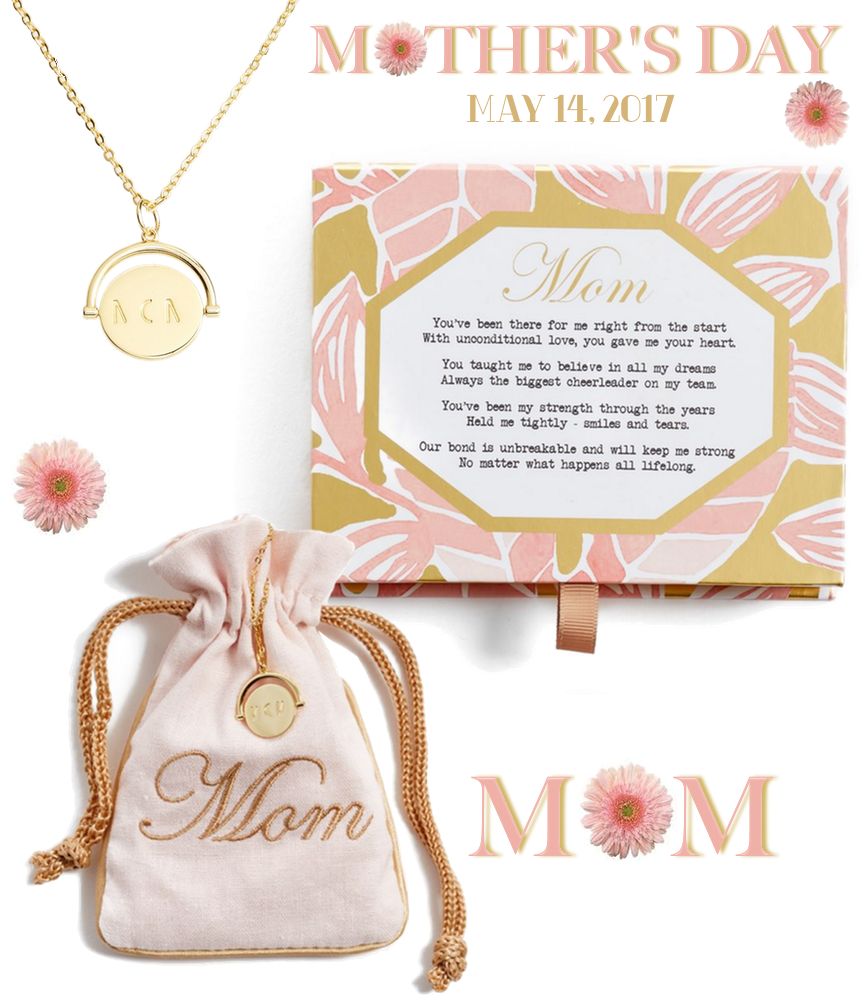 LULU DK Mom Love Letters Spinning Pendant Necklace