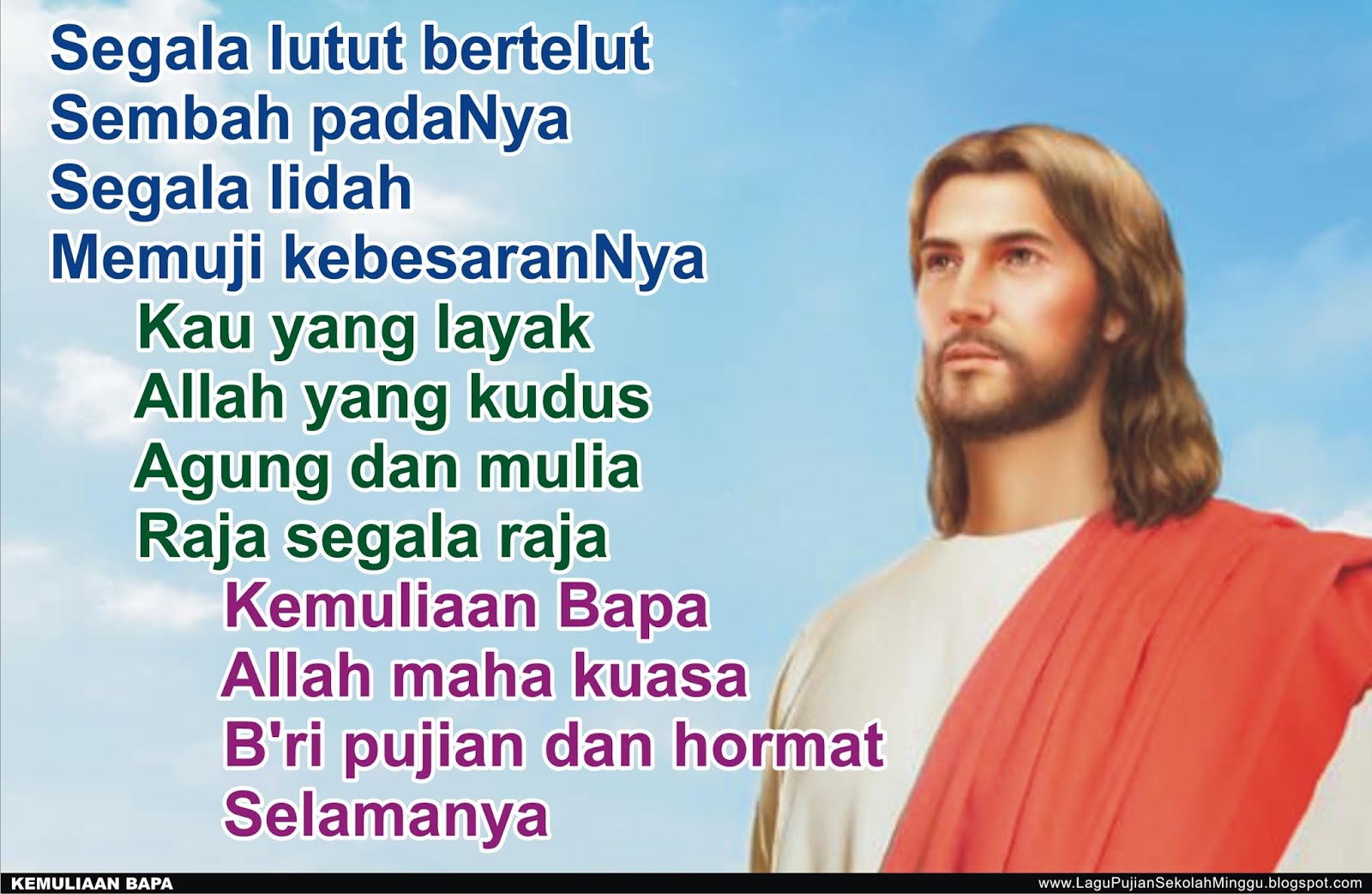 Lirik Lagu Pujian Rohani Kristen Sekolah Minggu Gereja Tuhan Yesus Lirik Kemuliaan Bapa