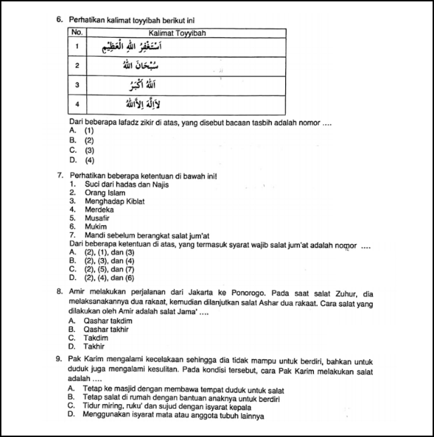 Soal UAMBN MTs Tahun 2019 Kumpulan Soal PTS