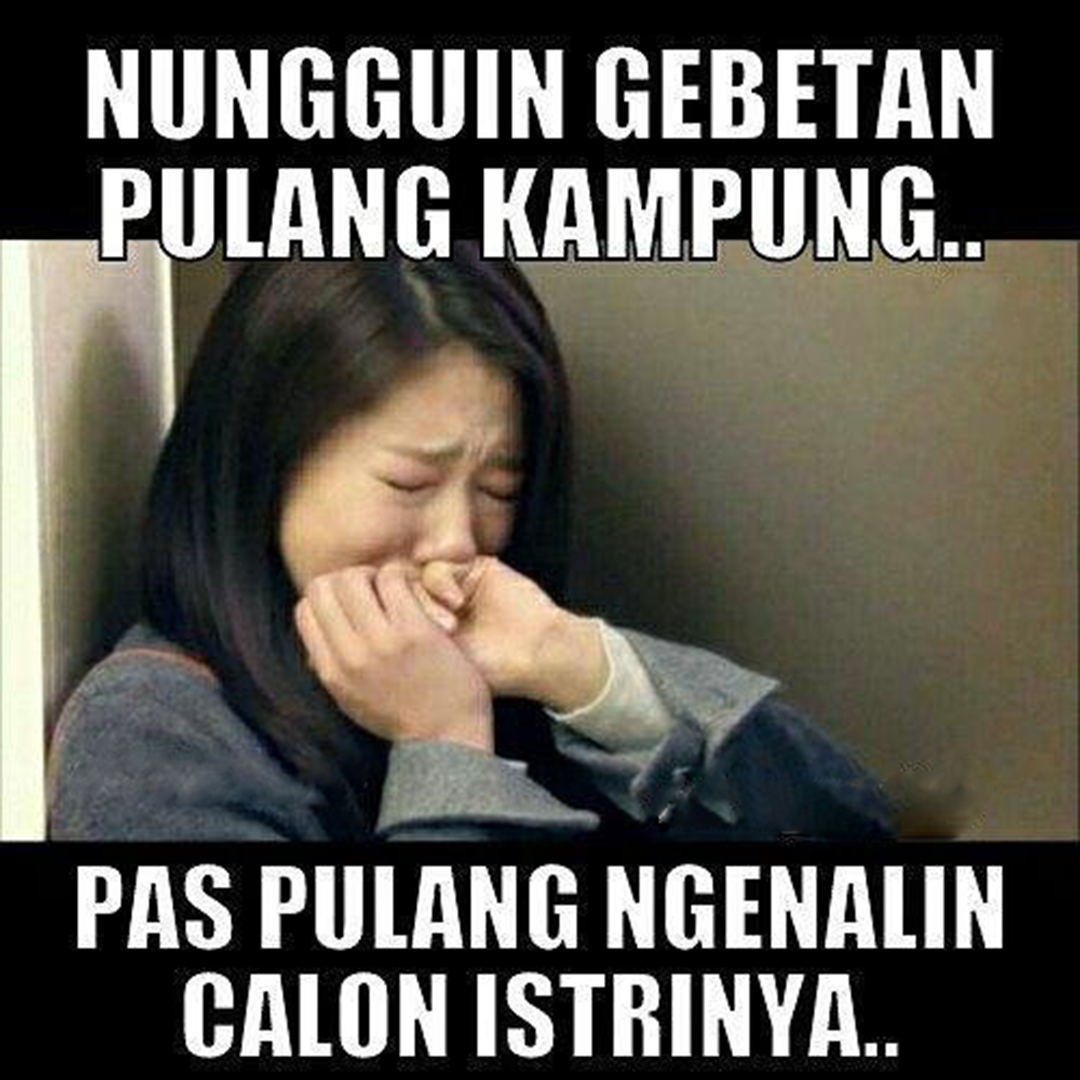 Gambar Meme Lucu nungguin gebetan pas lebaran