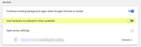 Czarny ekran Google Chrome