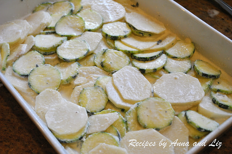 Creamy Potato and Zucchini Au Gratin 2 Sisters Recipes by Anna and Liz