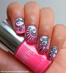 stamping nail nails stamp quirky template designs born pretty arabesque pattern using kizzy plate gradient nageldesign vorlagen nagel which pink