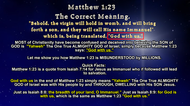 Matthew 1:23 The Correct Meaning.