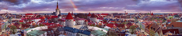 Панорама Таллина для скинали и кухонных фартуков