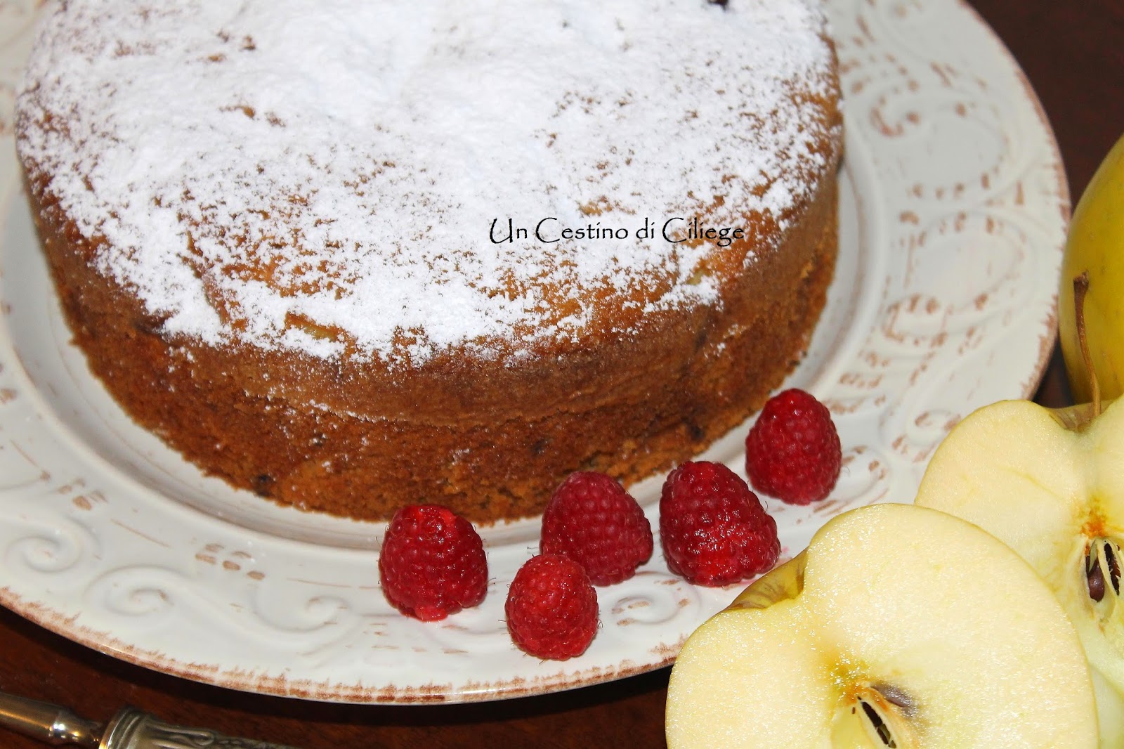 torta di mele e lamponi!