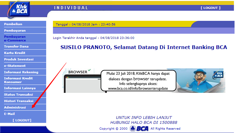 Cara Menghapus Daftar Rekening Di KlikBCA
