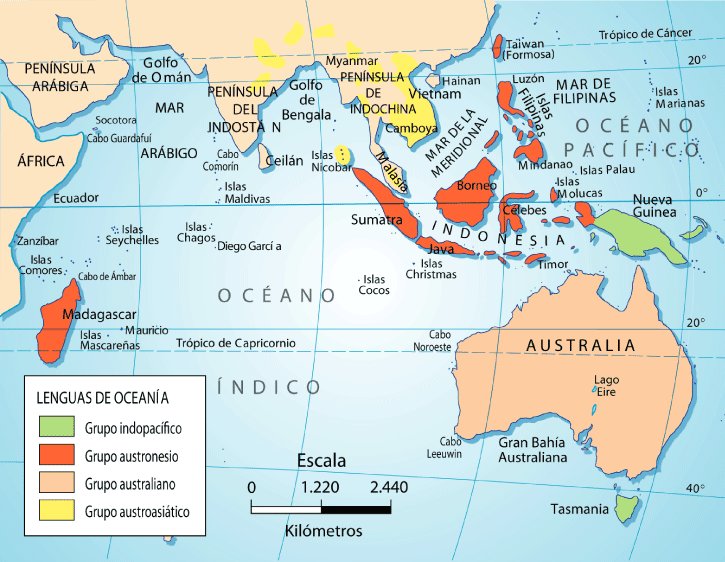 Atlas de las Lenguas Las lenguas de Oceania Atlas de las Lenguas Las lenguas de Oceania