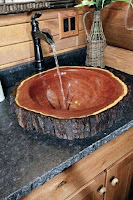 Lavamanos y Vanitorios rústicos hechos de madera