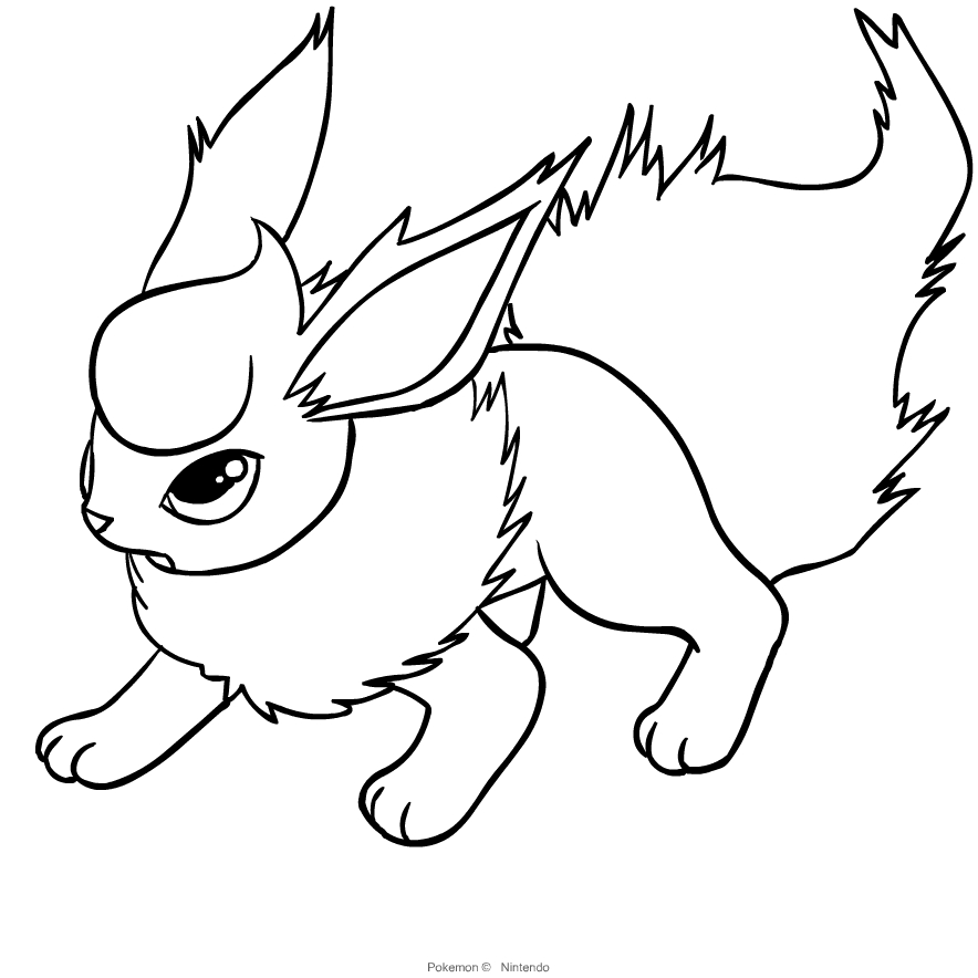 10 Enchanting Flareon Pokémon Coloring Pages for Creative Kids