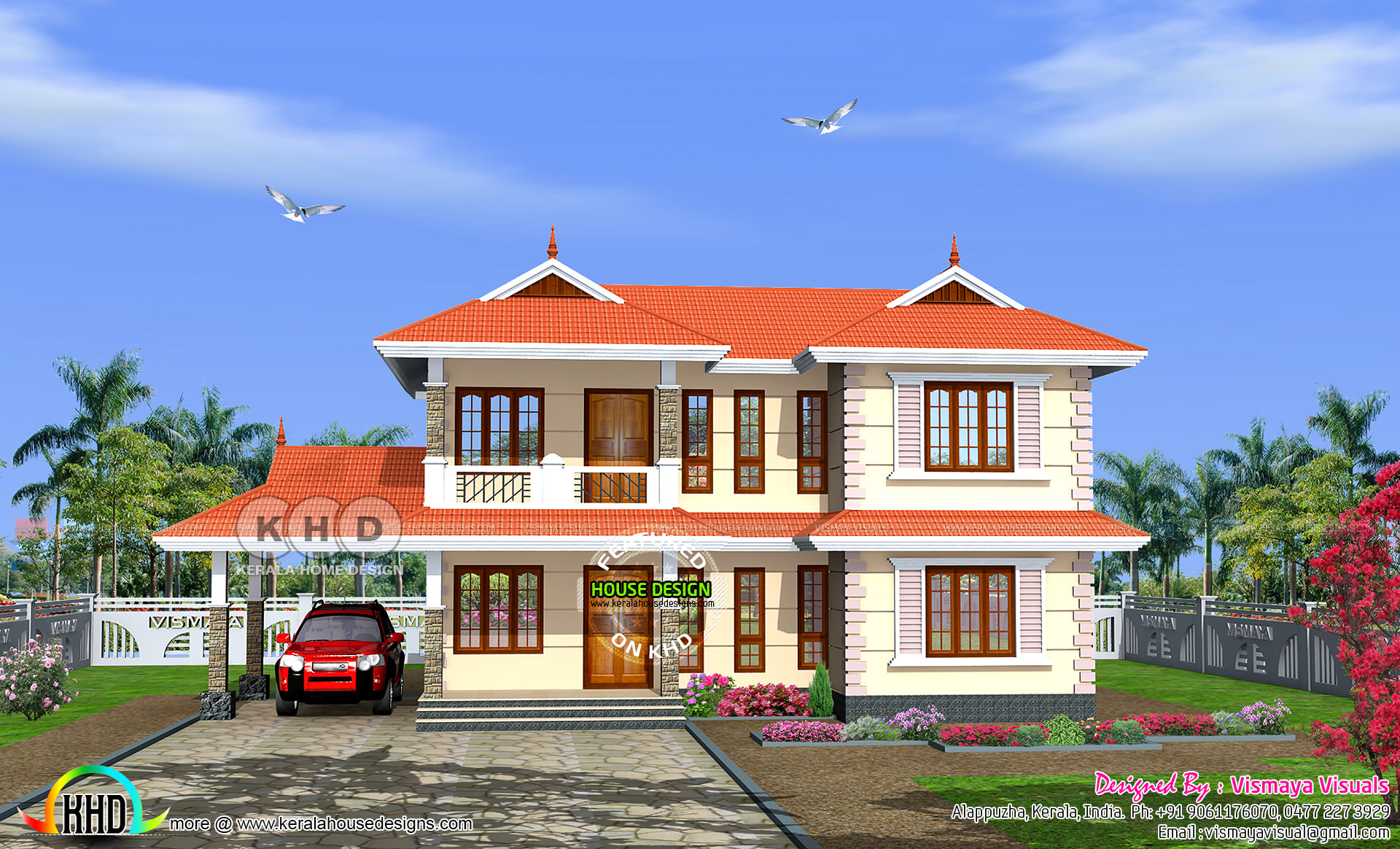 3 bedroom Typical Kerala home 1948 square feet - Kerala home design and