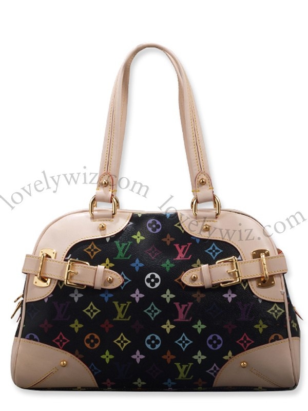 Louis Vuitton LV Monogram Judy PM M40258 Multicolor Black Handbag