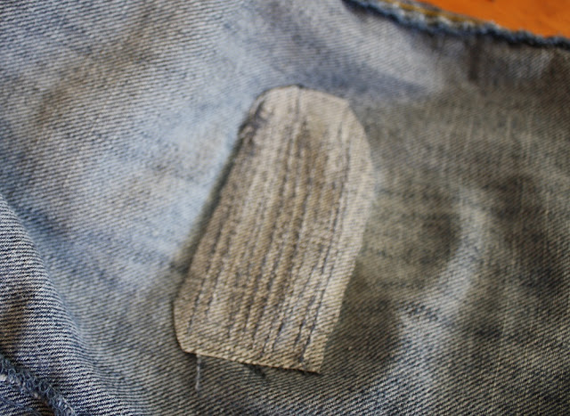 My Domestic Daybook: Patching Jeans Tutorial