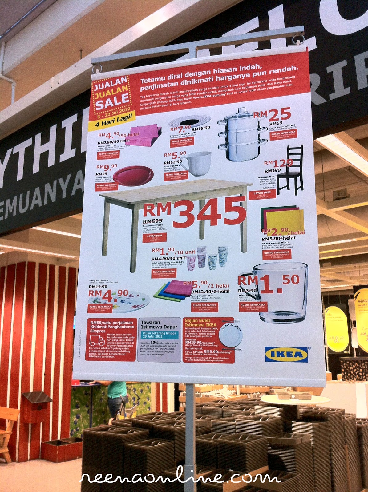 Reena's Online Ikea Malaysia Sale July 2012 / Jualan Murah Ikea Julai 2012