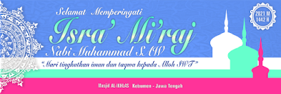 BANNER PERINGATAN ISRA' MI'RAJ NABI MUHAMMAD SAW 1442 H / 2021 M 4