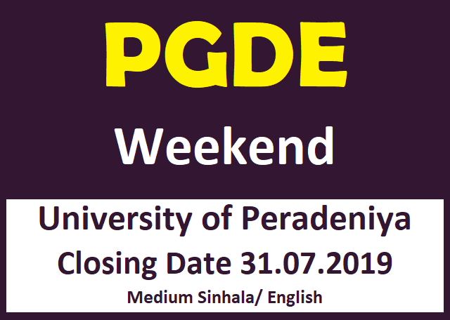 PGDE - University of Peradeniya