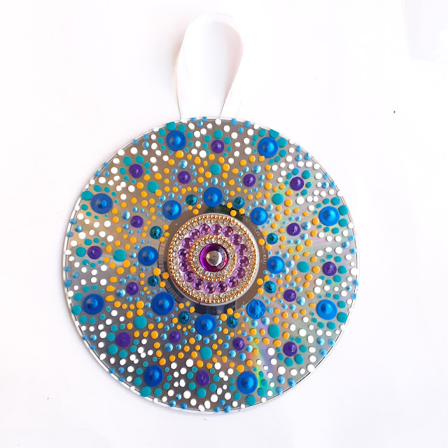 Easy Crafts Explore your creativity DIY Dot painting on CD Craft 10