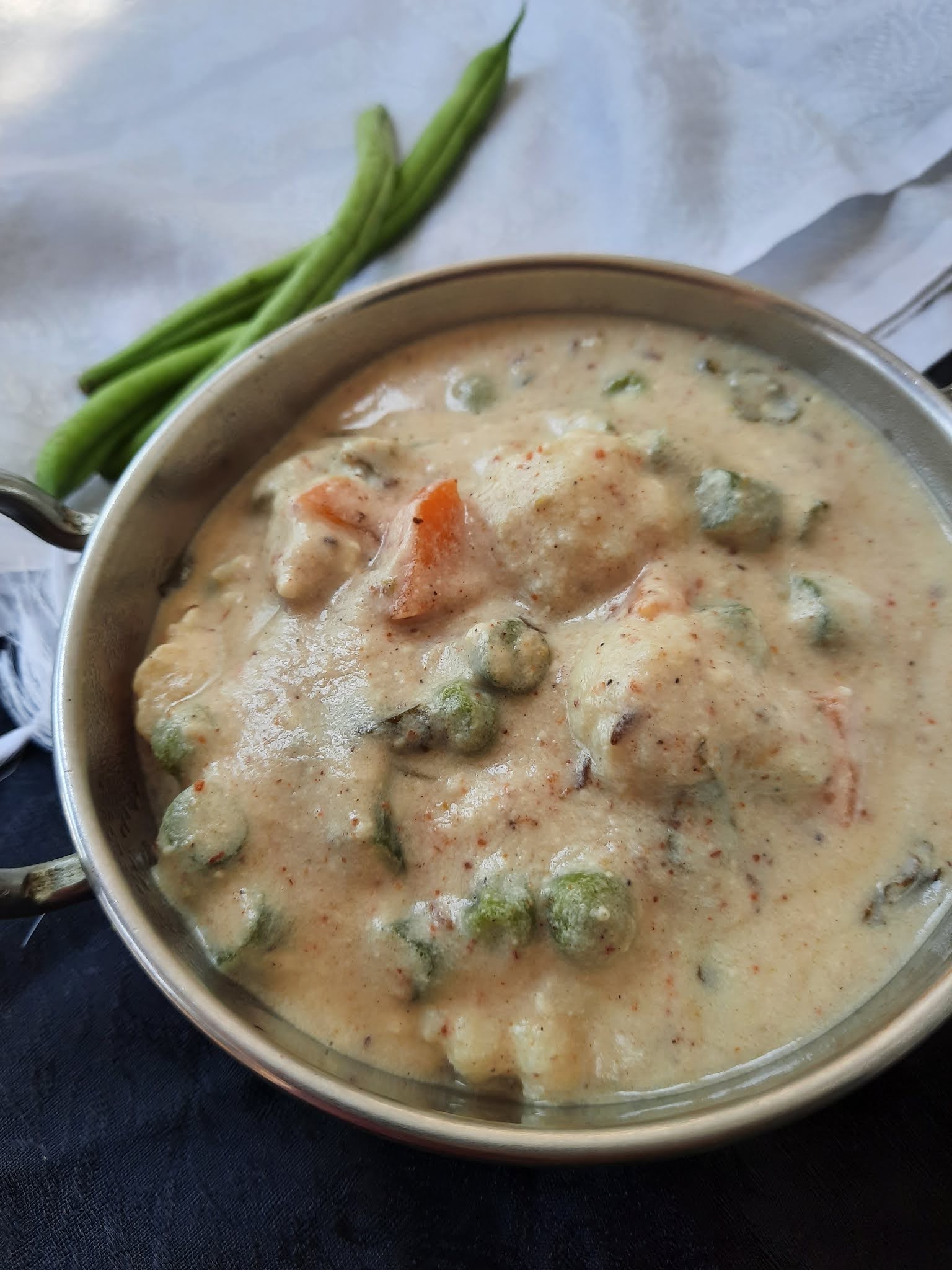 Recepty z Indie / Recipes from India Zeleninová biela korma / Veg