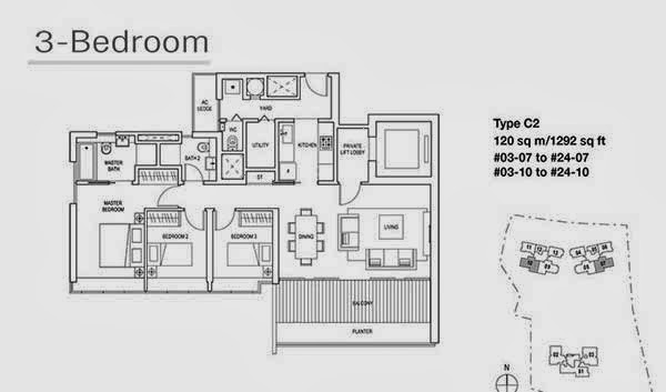 Skyline Residences 3 Bedroom Floor Plan