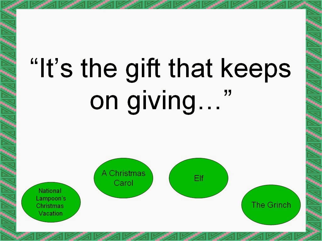 Student Survive 2 Thrive Famous Christmas Movie Quotes Trivia Game